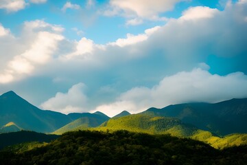 Mountains in the clouds