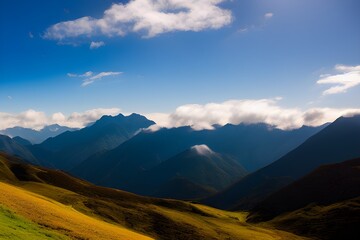 Obraz premium Mountains in the clouds
