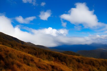 Fototapeta premium Mountains in the clouds