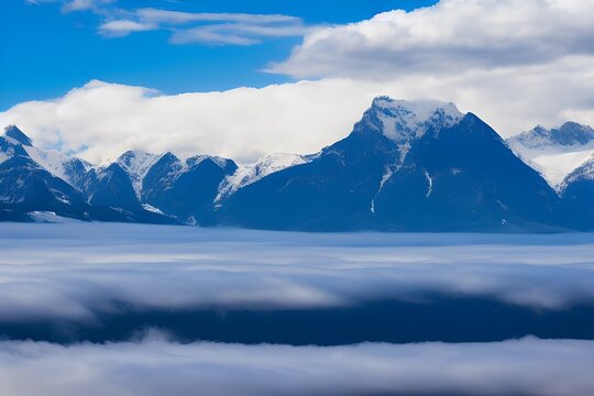 Mountains in the clouds