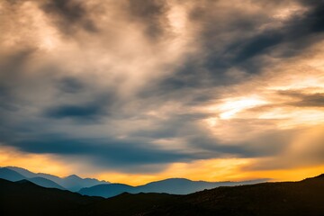 Obraz premium Mountains in the clouds