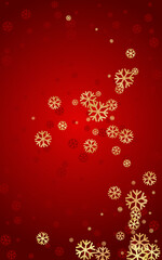 Fototapeta na wymiar Gray Snowfall Vector Red Background. Xmas