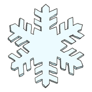 Schneeflocke - eisblau