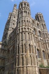 Obraz premium View to historic old Cathedral in Ely, England Great Britain
