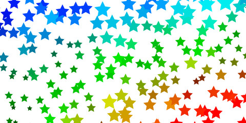 Dark Multicolor vector pattern with abstract stars.