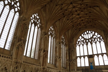 Fototapeta premium Inside the Cathedral Church of The Holy and Undivided Trinity in Ely, England Great Britain