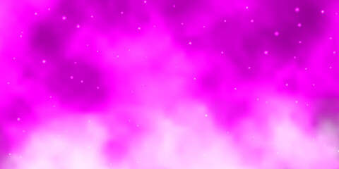 Light Pink vector layout with bright stars.