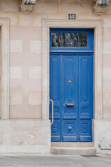 Fototapeta premium Blue front door in Portier France 