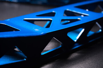 rear blue levers on a sports drift car custom project