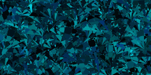 Dark Blue, Green vector pattern with polygonal shapes.