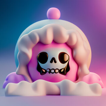 3d render of a candy skull (cavalera) Mexico 