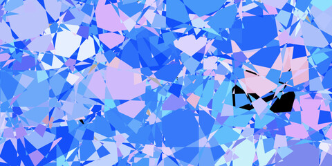 Dark Blue, Red vector texture with random triangles.