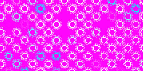 Light pink, blue vector backdrop with virus symbols.