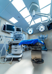 Medical new technologies devices. Modern emergency sterile room.