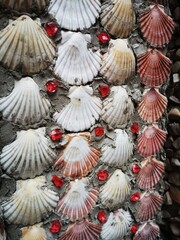 Fassade aus bunten Muscheln