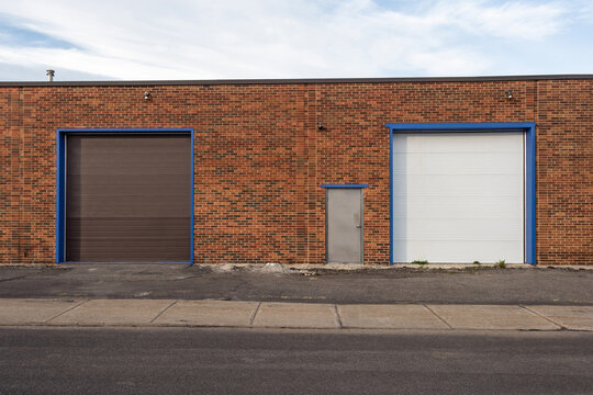 Generic loading dock of a small business building exterior