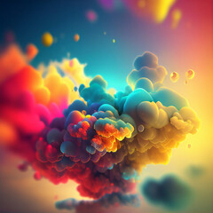Clouds abstract colorful summer burst wallpaper