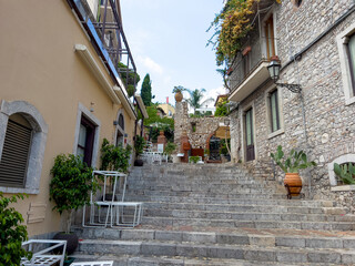 The restaurant over the stairs.