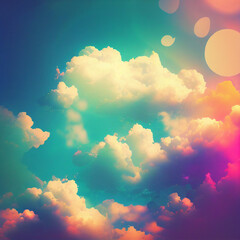 Clouds abstract colorful summer burst wallpaper