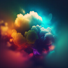 Clouds abstract colorful summer burst wallpaper