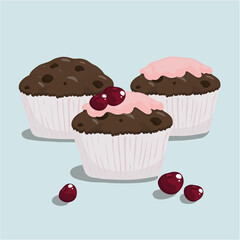 set of cupcakes