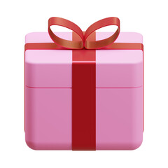 Valentine Gift Box 3D Render Element