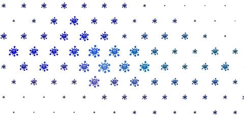 Light Blue, Red vector pattern with coronavirus elements.