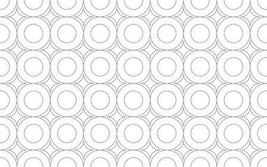 Black seamless geometric pattern. Black seamless dashed pattern. Simple seamless geometric background.