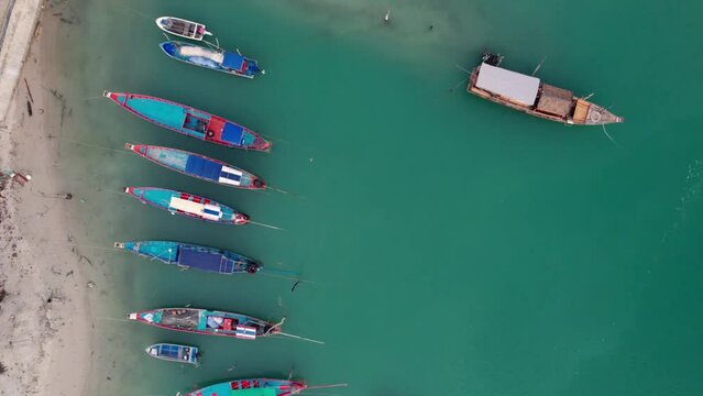 Aerial Footage Of The Longboat Dock At The Sandbar