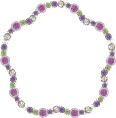 メッセージカードに使えるフレーム 枠 花のイラスト