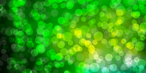 Light Green vector template with circles.