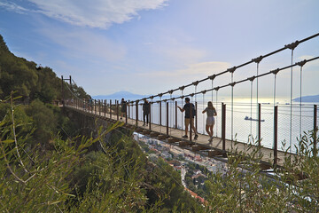 View at Windsor Suspension Bridge on Gibraltar