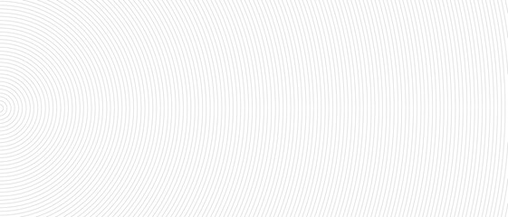 Circle lines pattern on white background. Circle lines pattern for backdrop, brochure, wallpaper template. Realistic lines with repeat circles texture. Simple geometric background, vector illustration