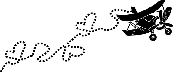 airplane with hearts © GrumpyOldManStudios