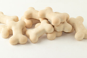 Pile of delicious dry pet biscuit.