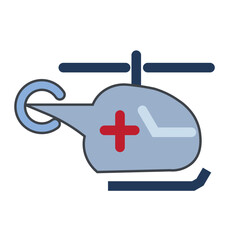 Obraz premium Helicopter Flat Icon
