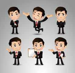Fototapeta premium set of businessman