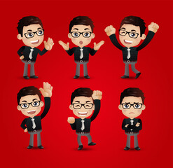 Men with different poses