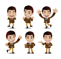 Men with different poses