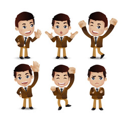 Men with different poses