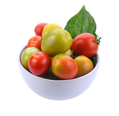 Cherry tomatoes stack isolated transparent png