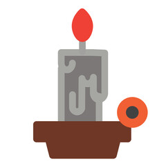 Candle Flat Icon