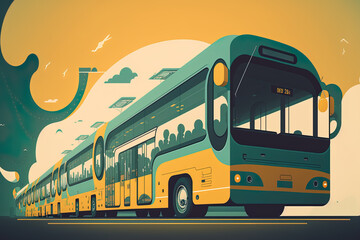 Flat transit design. Generative AI