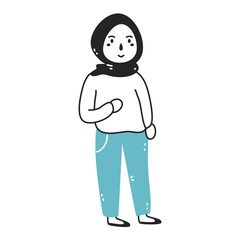 muslim people doodle