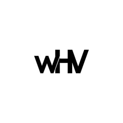 whv letter initial monogram logo design