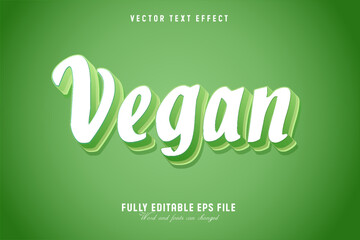 Vegan editable vector text effect