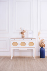 elegant duco white paint living room decorative table
