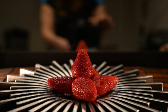 fresas rolas  maduras cultivadas en Cundinamarca Colombia