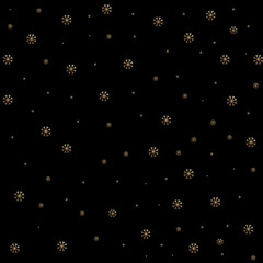 Seamless pattern. Christmas abstract background made of snowflakes on white. Design postcards, posters, greeting for the new year. Vector illustration.
