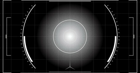 A illustrator of a robot eye scanning. 
